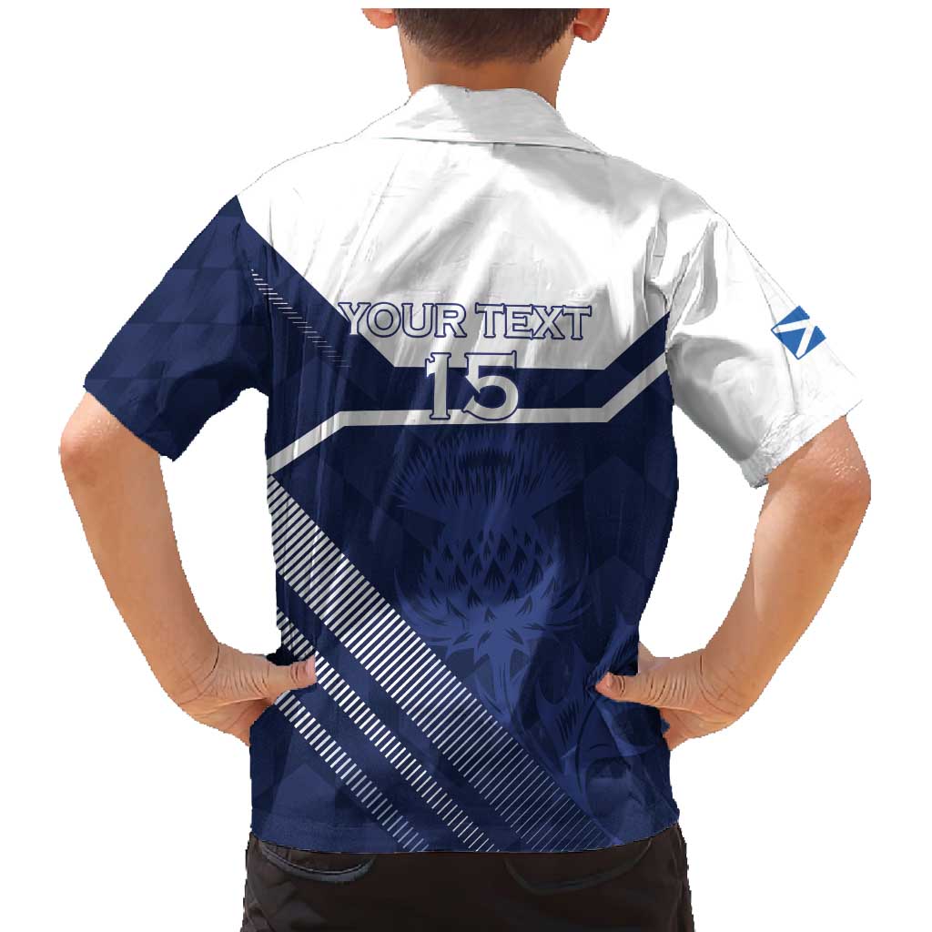 Scotland Rugby Custom Family Matching Mermaid Dress and Hawaiian Shirt Come On Thistle - Wonder Print Shop