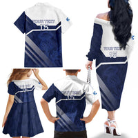 Scotland Rugby Custom Family Matching Off The Shoulder Long Sleeve Dress and Hawaiian Shirt Come On Thistle - Wonder Print Shop