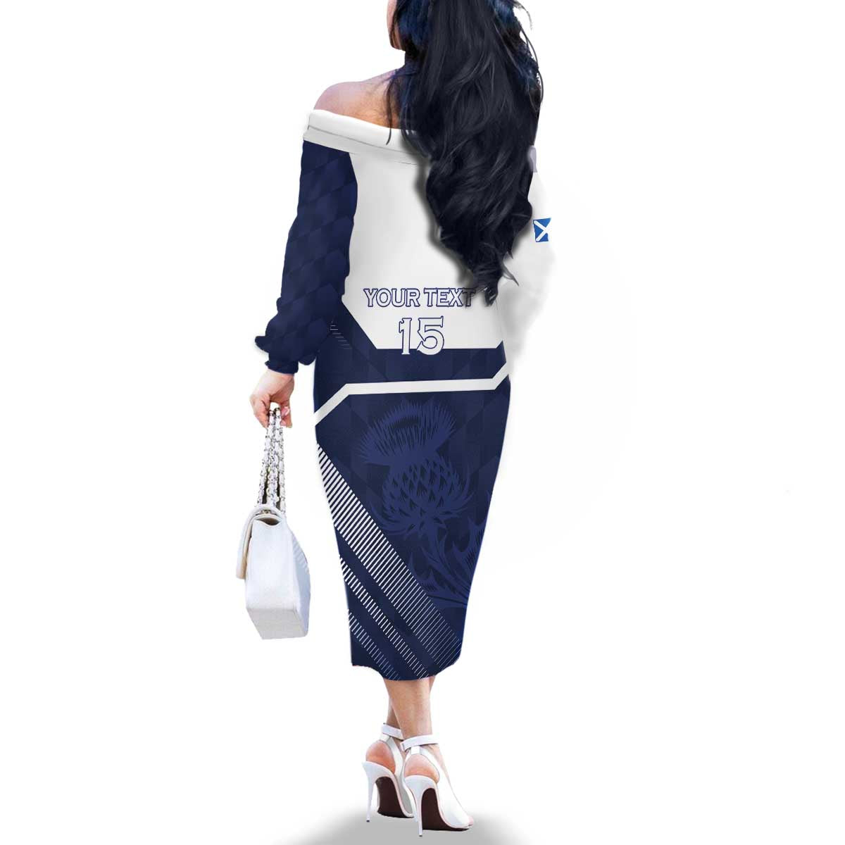 Scotland Rugby Custom Family Matching Off The Shoulder Long Sleeve Dress and Hawaiian Shirt Come On Thistle - Wonder Print Shop