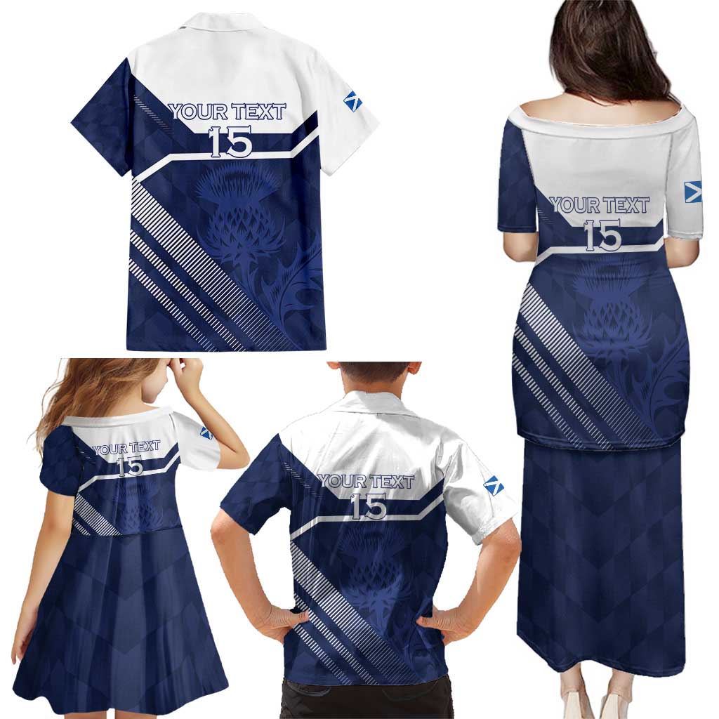 Scotland Rugby Custom Family Matching Puletasi and Hawaiian Shirt Come On Thistle - Wonder Print Shop