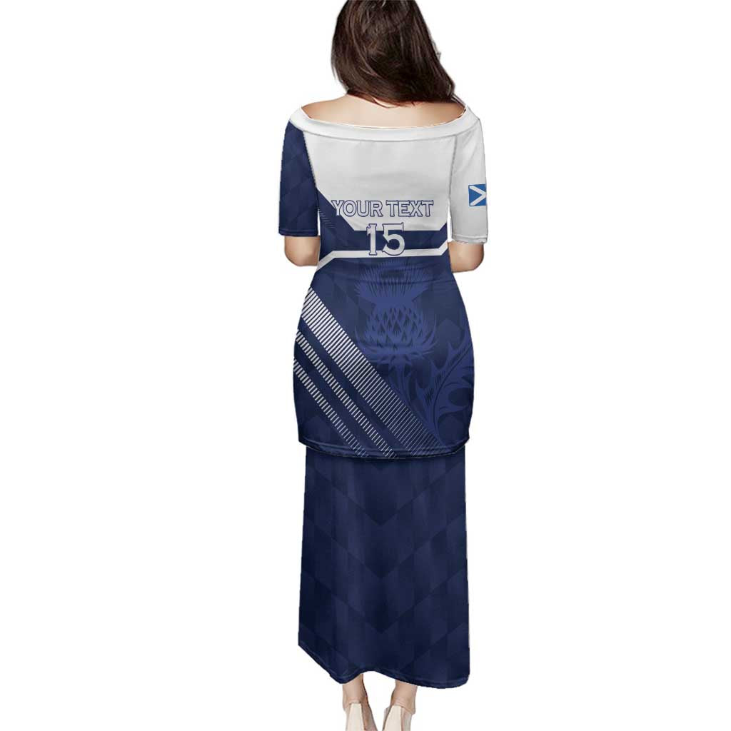 Scotland Rugby Custom Family Matching Puletasi and Hawaiian Shirt Come On Thistle - Wonder Print Shop