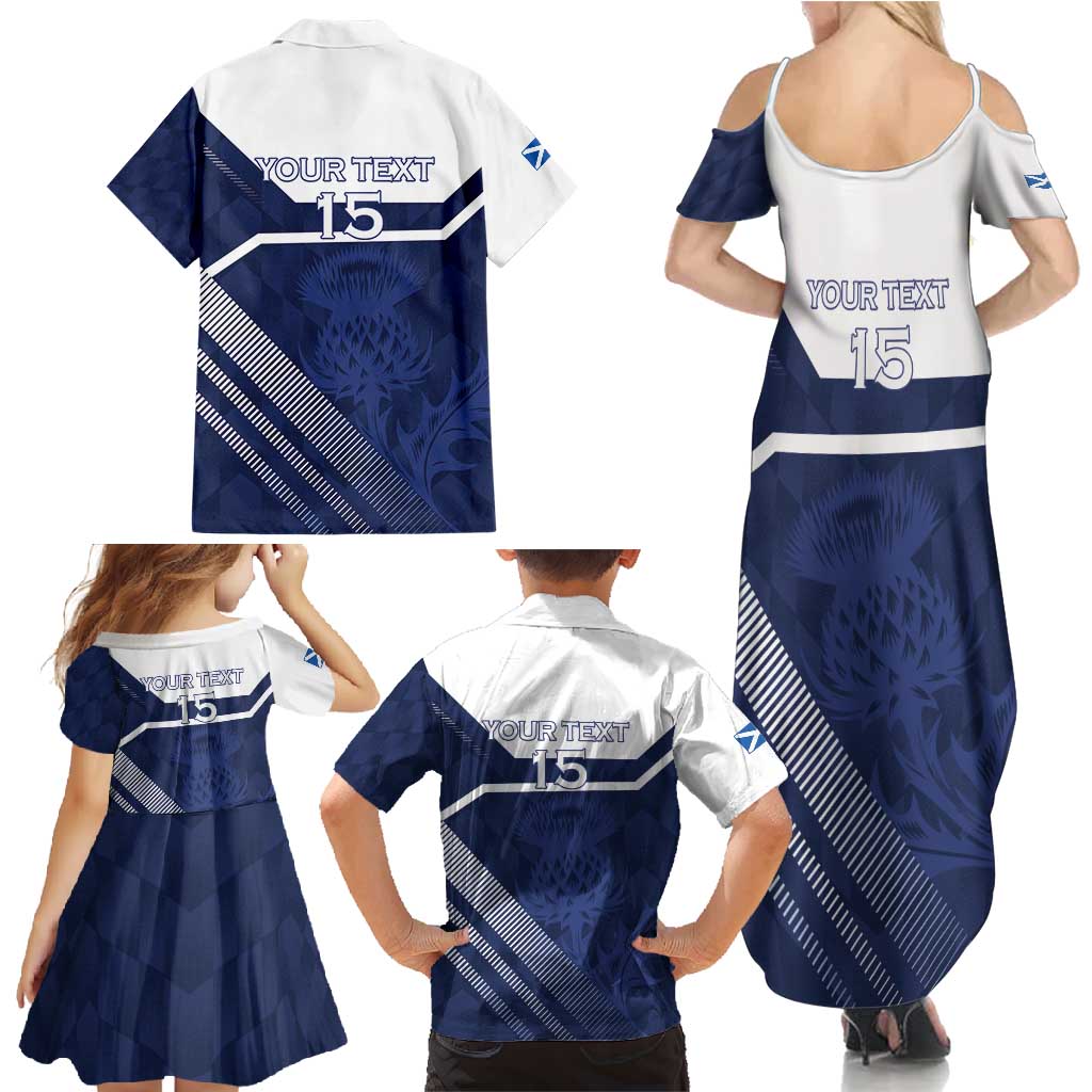 Scotland Rugby Custom Family Matching Summer Maxi Dress and Hawaiian Shirt Come On Thistle - Wonder Print Shop