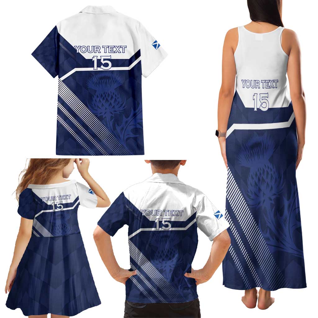 Scotland Rugby Custom Family Matching Tank Maxi Dress and Hawaiian Shirt Come On Thistle - Wonder Print Shop