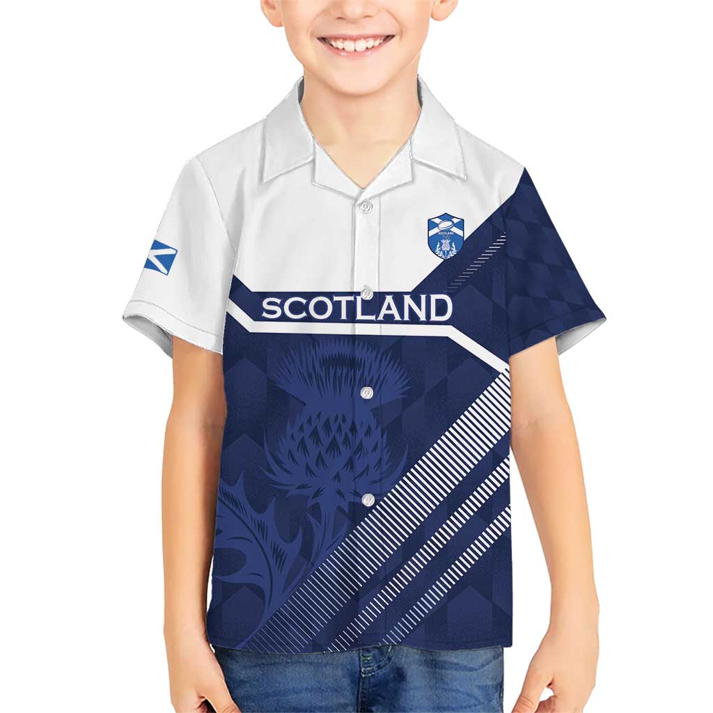 Scotland Rugby Custom Kid Hawaiian Shirt Come On Thistle - Wonder Print Shop