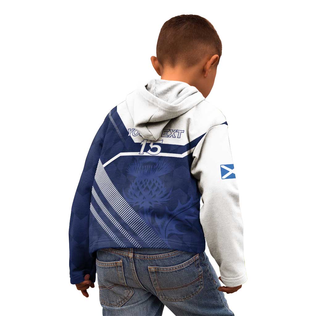 Scotland Rugby Custom Kid Hoodie Come On Thistle - Wonder Print Shop