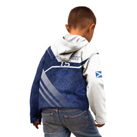 Scotland Rugby Custom Kid Hoodie Come On Thistle - Wonder Print Shop