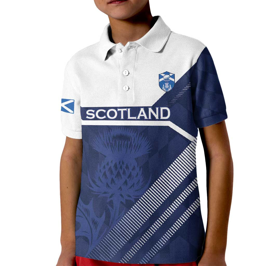 Scotland Rugby Custom Kid Polo Shirt Come On Thistle - Wonder Print Shop