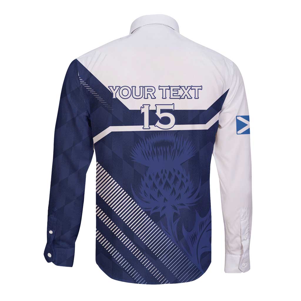Scotland Rugby Custom Long Sleeve Button Shirt Come On Thistle - Wonder Print Shop