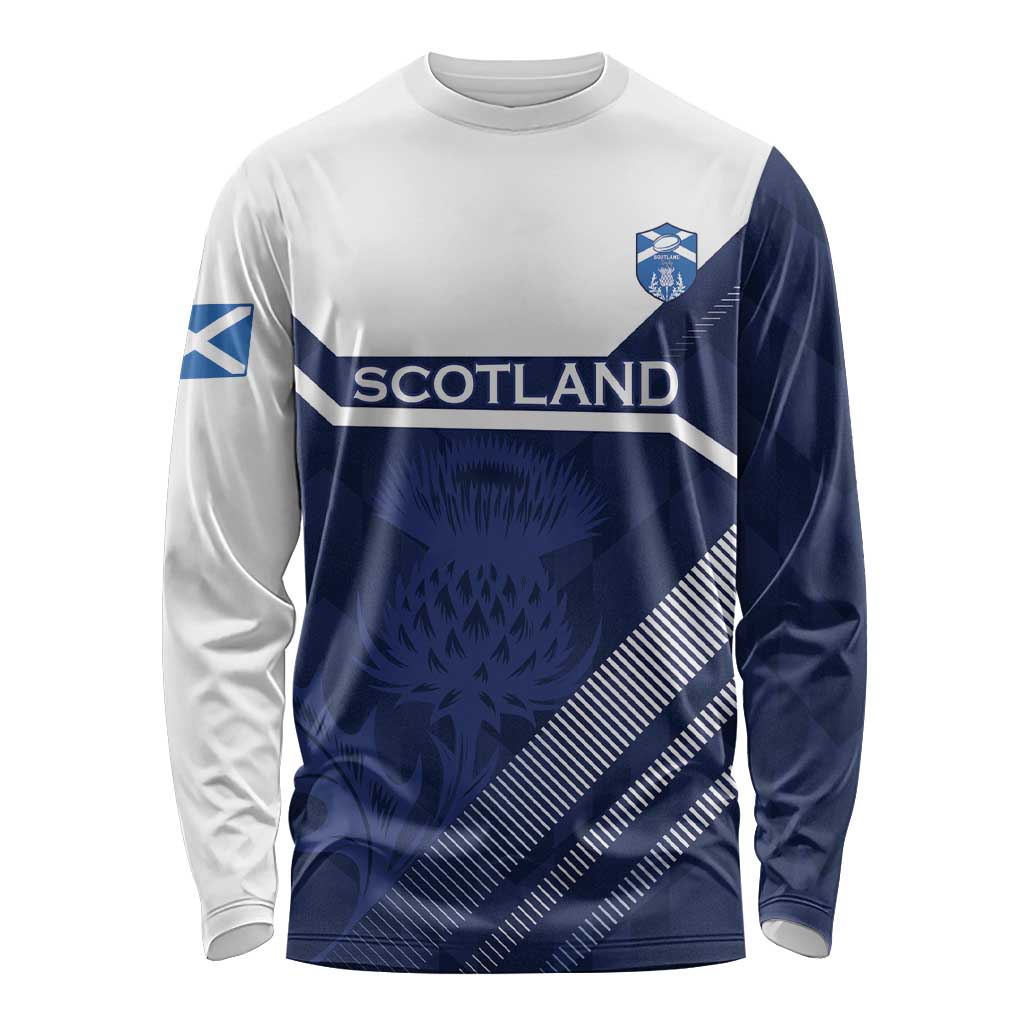 Scotland Rugby Custom Long Sleeve Shirt Come On Thistle - Wonder Print Shop