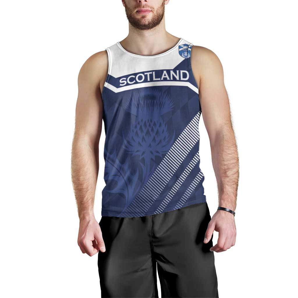 Scotland Rugby Custom Men Tank Top Come On Thistle - Wonder Print Shop