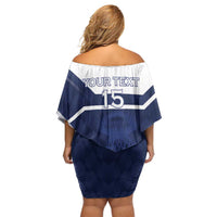 Scotland Rugby Custom Off Shoulder Short Dress Come On Thistle - Wonder Print Shop