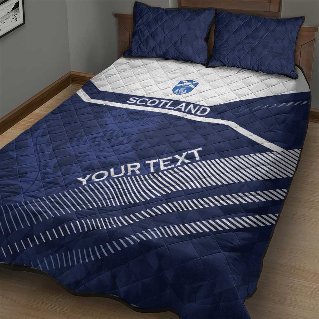 Scotland Rugby Custom Quilt Bed Set Come On Thistle - Wonder Print Shop