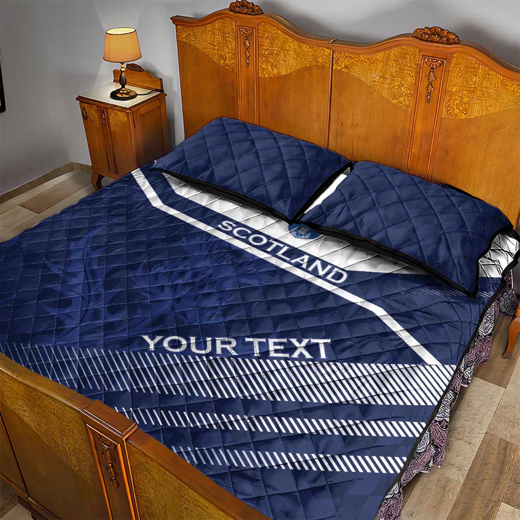 Scotland Rugby Custom Quilt Bed Set Come On Thistle - Wonder Print Shop