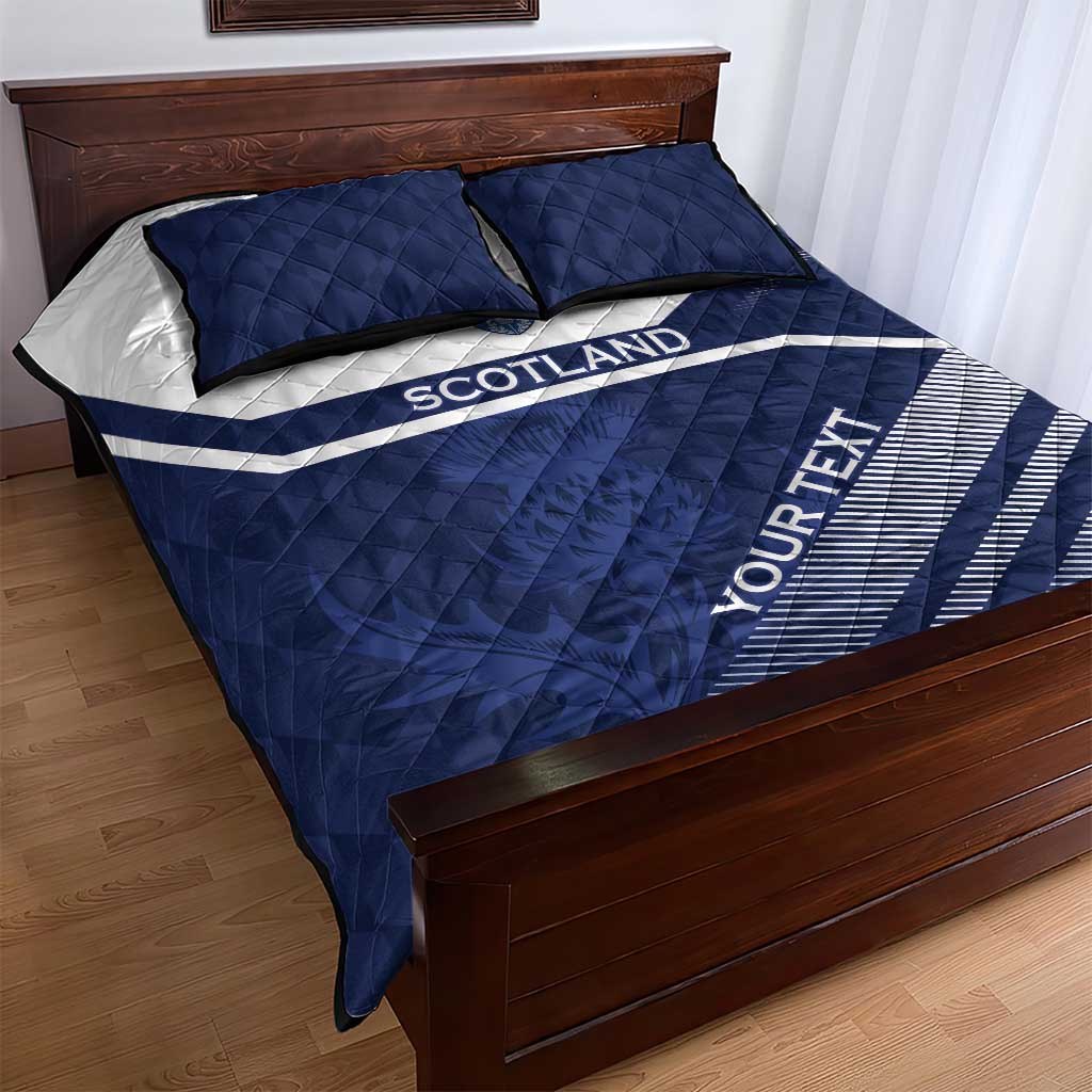 Scotland Rugby Custom Quilt Bed Set Come On Thistle - Wonder Print Shop