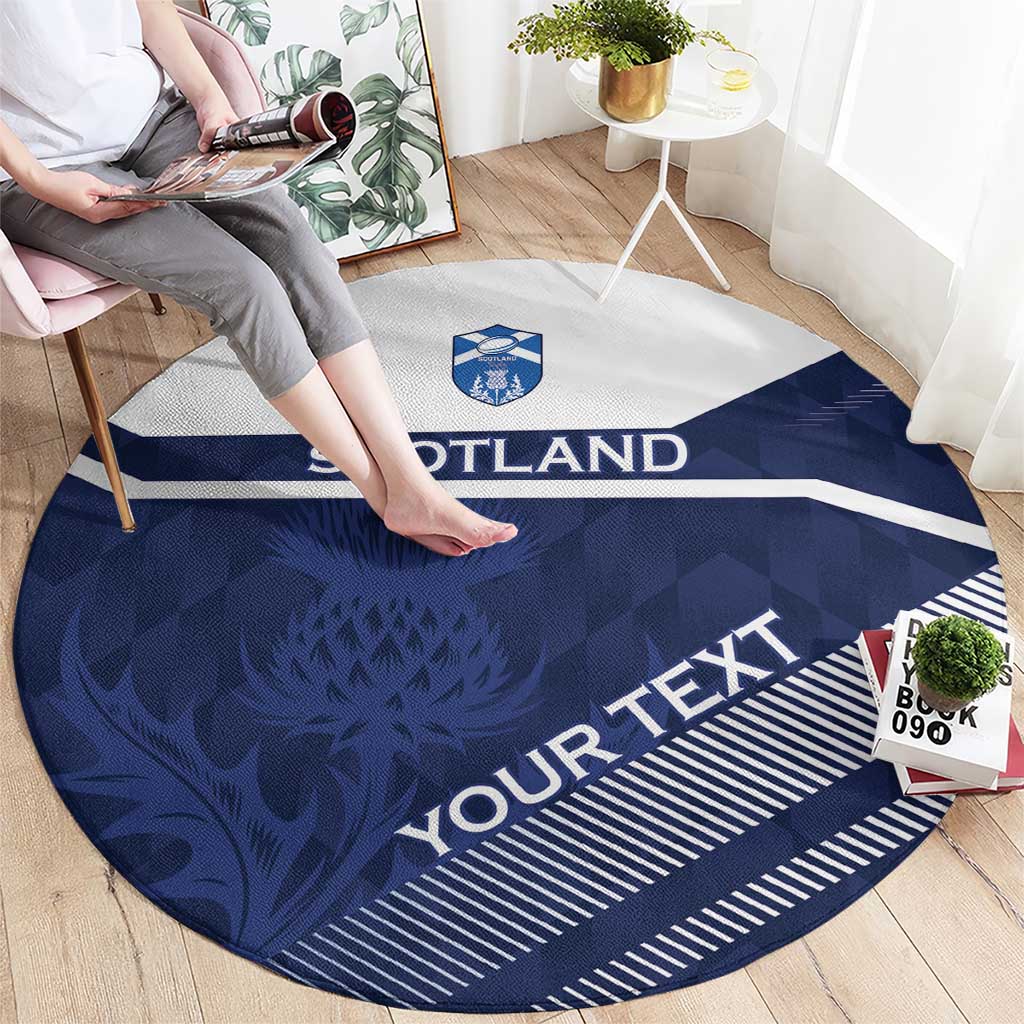 Scotland Rugby Custom Round Carpet Come On Thistle - Wonder Print Shop