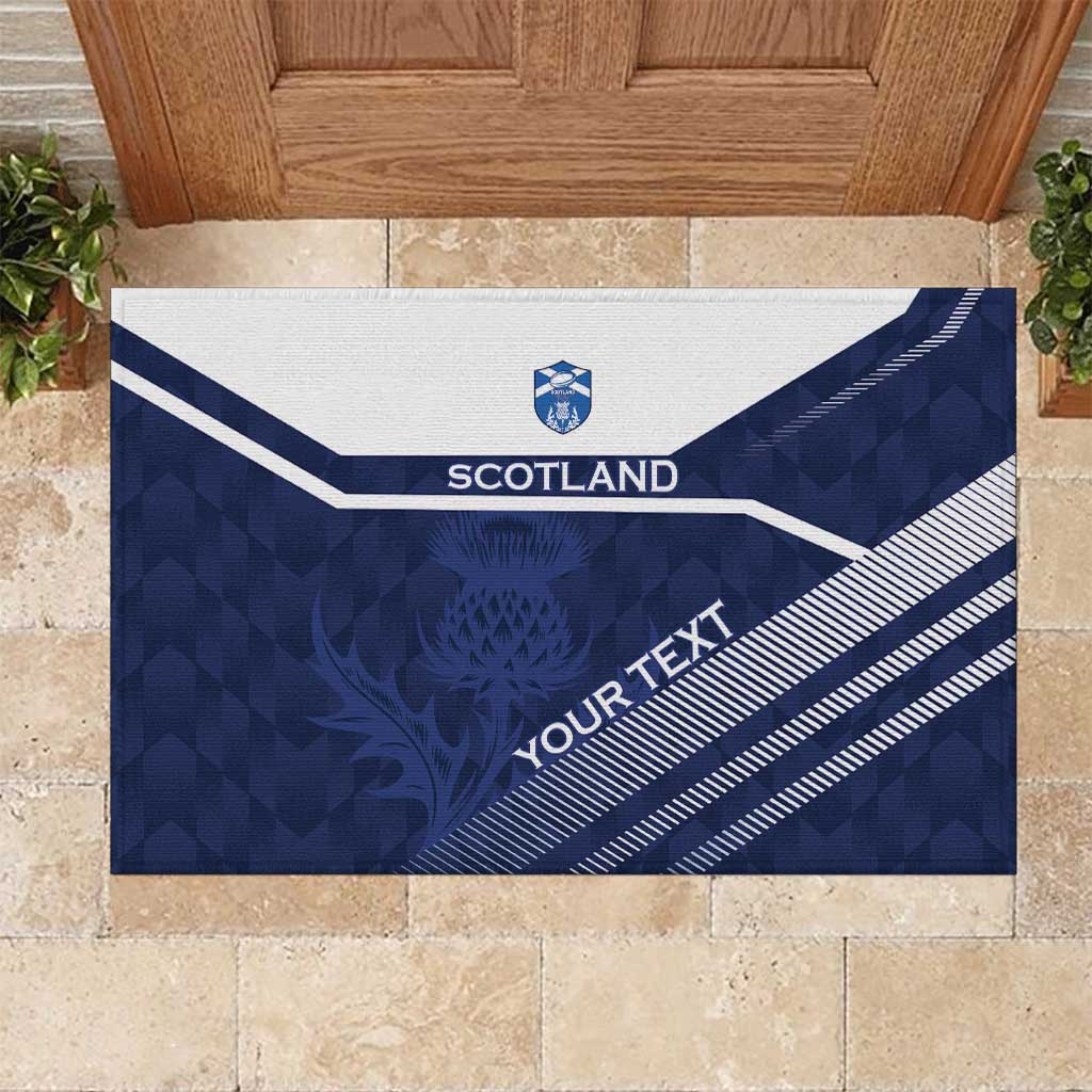 Scotland Rugby Custom Rubber Doormat Come On Thistle - Wonder Print Shop