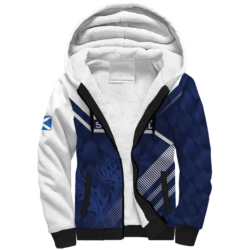 Scotland Rugby Custom Sherpa Hoodie Come On Thistle - Wonder Print Shop