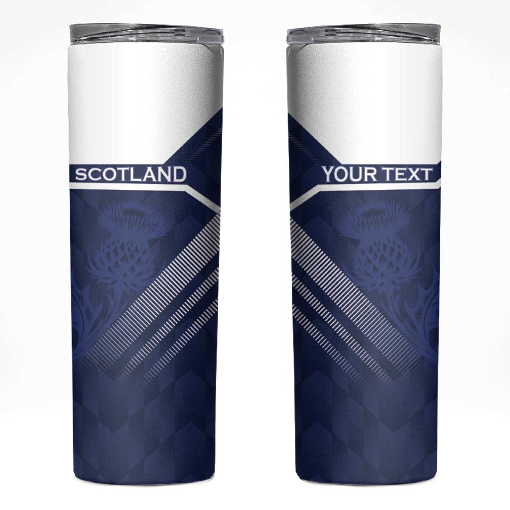 Scotland Rugby Custom Skinny Tumbler Come On Thistle - Wonder Print Shop