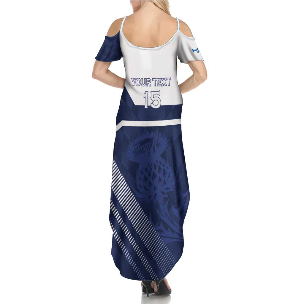 Scotland Rugby Custom Summer Maxi Dress Come On Thistle - Wonder Print Shop