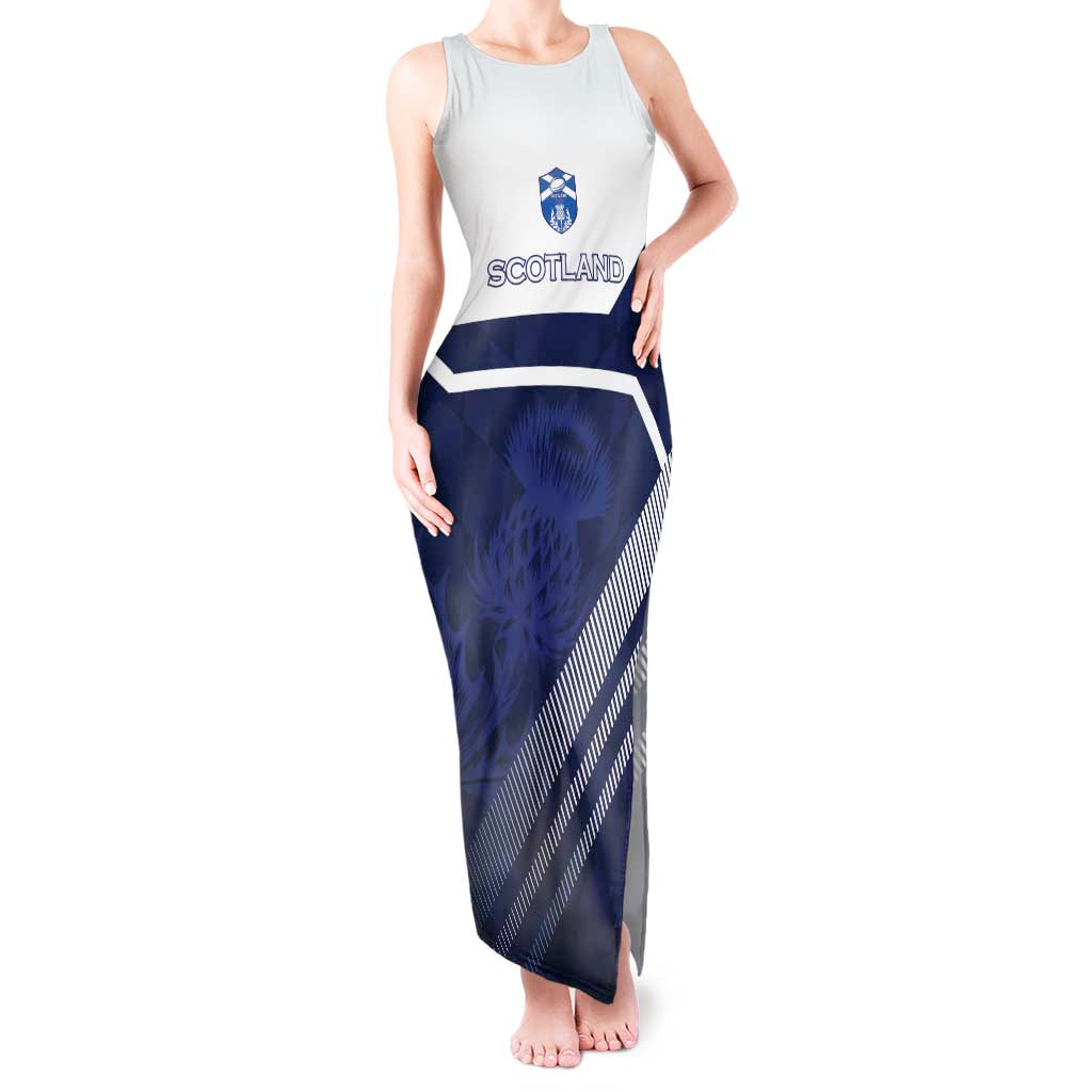 Scotland Rugby Custom Tank Maxi Dress Come On Thistle - Wonder Print Shop