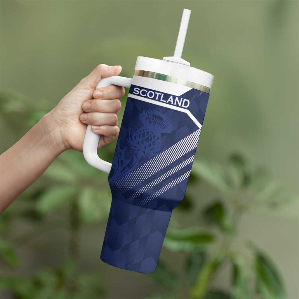 Scotland Rugby Custom Tumbler With Handle Come On Thistle - Wonder Print Shop