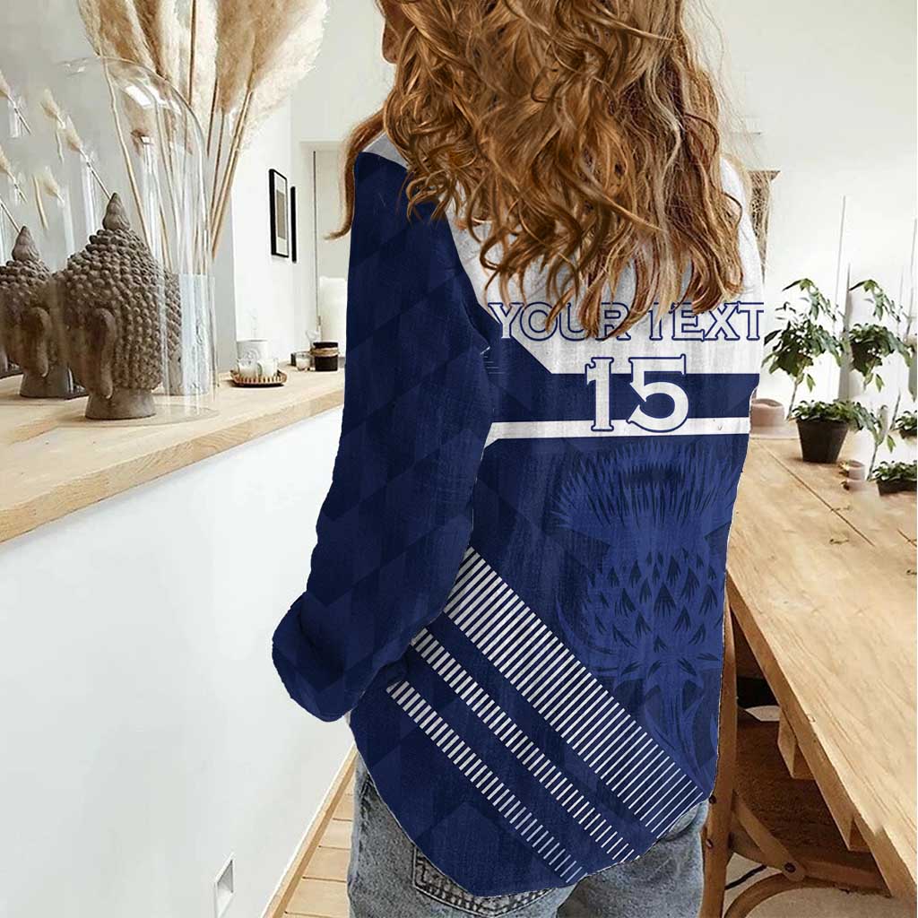 Scotland Rugby Custom Women Casual Shirt Come On Thistle - Wonder Print Shop