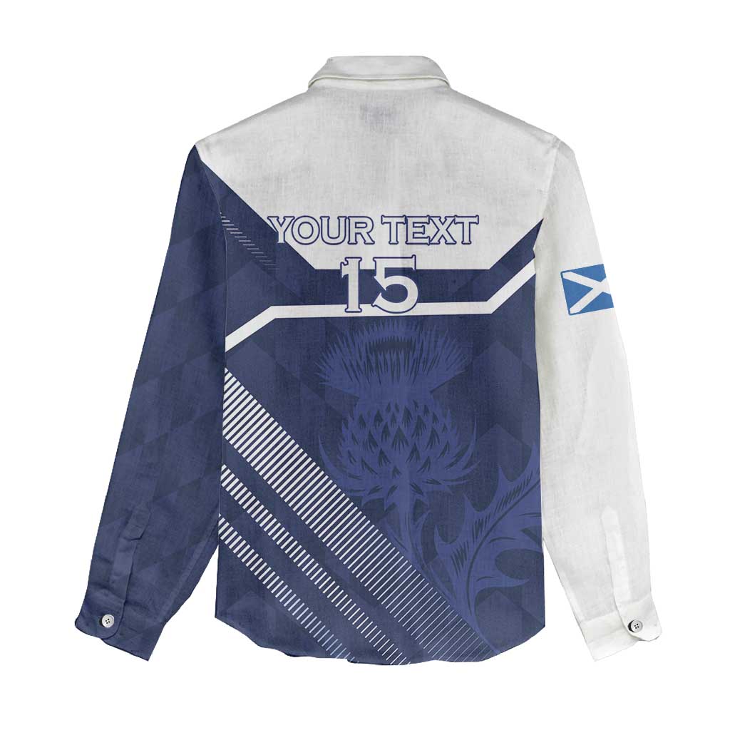 Scotland Rugby Custom Women Casual Shirt Come On Thistle - Wonder Print Shop
