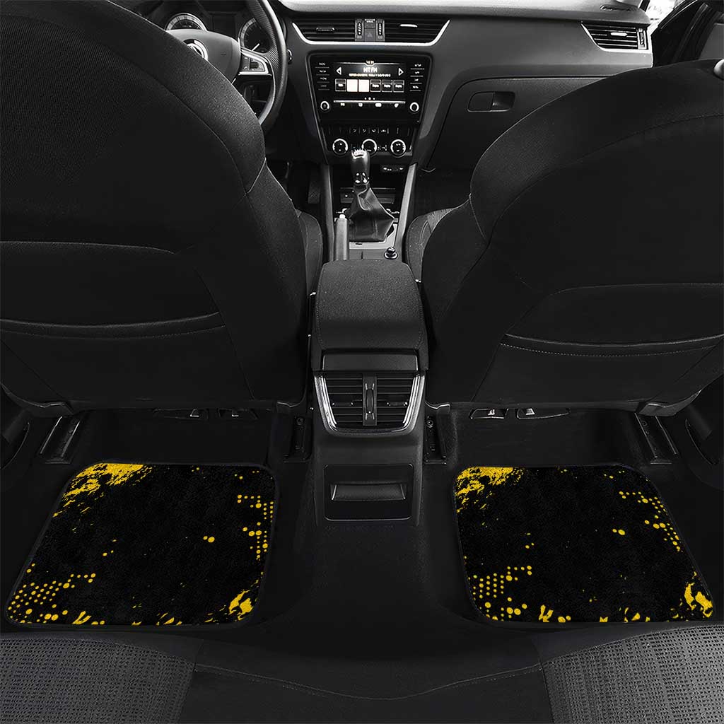 Personalized Bison Buffalo Soldiers Car Mats American Heroes - Black Grunge Style - Wonder Print Shop