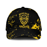 Bison Buffalo Soldiers Classic Cap American Heroes - Black Grunge Style - Wonder Print Shop