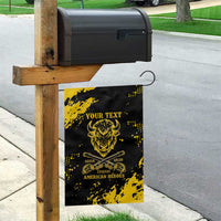 Personalized Bison Buffalo Soldiers Garden Flag American Heroes - Black Grunge Style - Wonder Print Shop