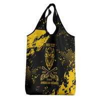 Personalized Bison Buffalo Soldiers Grocery Bag American Heroes - Black Grunge Style - Wonder Print Shop