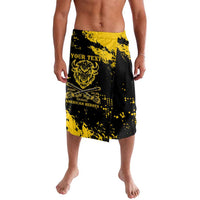 Personalized Bison Buffalo Soldiers Lavalava American Heroes - Black Grunge Style - Wonder Print Shop