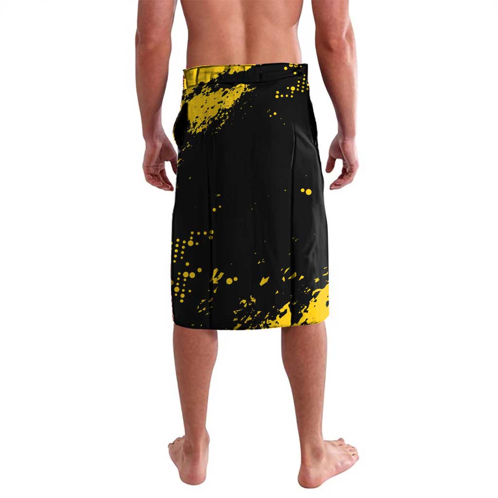 Personalized Bison Buffalo Soldiers Lavalava American Heroes - Black Grunge Style - Wonder Print Shop