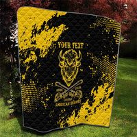 Personalized Bison Buffalo Soldiers Quilt American Heroes - Black Grunge Style - Wonder Print Shop