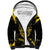 Personalized Bison Buffalo Soldiers Sherpa Hoodie American Heroes - Black Grunge Style - Wonder Print Shop