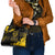 Personalized Bison Buffalo Soldiers Shoulder Handbag American Heroes - Black Grunge Style - Wonder Print Shop