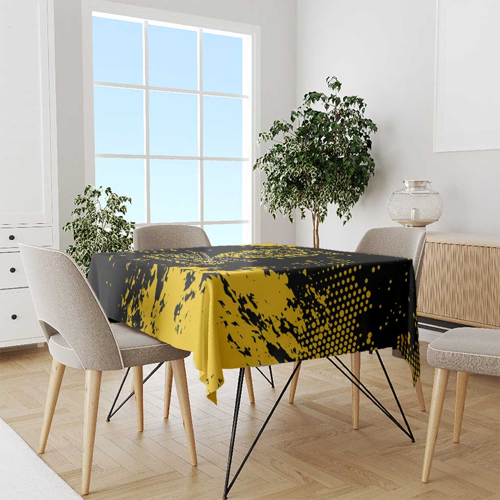 Personalized Bison Buffalo Soldiers Tablecloth American Heroes - Black Grunge Style - Wonder Print Shop