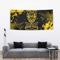 Personalized Bison Buffalo Soldiers Tapestry American Heroes - Black Grunge Style - Wonder Print Shop