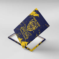 Personalized Bison Buffalo Soldiers Canvas Wall Art American Heroes - Blue Grunge Style - Wonder Print Shop