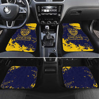 Personalized Bison Buffalo Soldiers Car Mats American Heroes - Blue Grunge Style - Wonder Print Shop