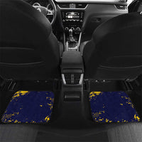 Personalized Bison Buffalo Soldiers Car Mats American Heroes - Blue Grunge Style - Wonder Print Shop