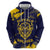 Personalized Bison Buffalo Soldiers Hoodie American Heroes - Blue Grunge Style - Wonder Print Shop