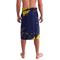 Personalized Bison Buffalo Soldiers Lavalava American Heroes - Blue Grunge Style - Wonder Print Shop