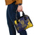 Personalized Bison Buffalo Soldiers Shoulder Handbag American Heroes - Blue Grunge Style - Wonder Print Shop