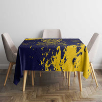 Personalized Bison Buffalo Soldiers Tablecloth American Heroes - Blue Grunge Style - Wonder Print Shop
