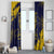 Personalized Bison Buffalo Soldiers Window Curtain American Heroes - Blue Grunge Style - Wonder Print Shop