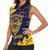 Personalized Bison Buffalo Soldiers Women Sleeveless Polo Shirt American Heroes - Blue Grunge Style - Wonder Print Shop