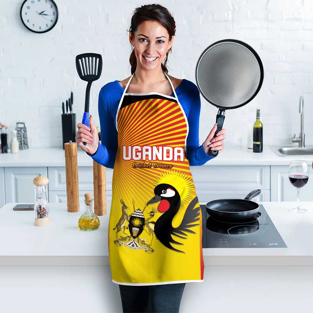 Uganda Cricket Apron Go Cricket Cranes Go - Wonder Print Shop