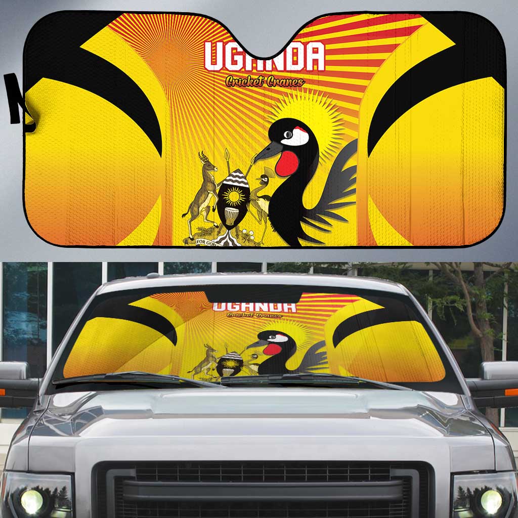 Uganda Cricket Auto Sun Shade Go Cricket Cranes Go - Wonder Print Shop
