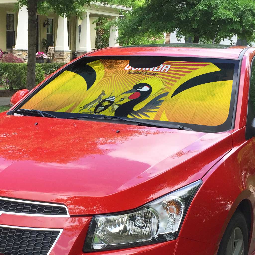 Uganda Cricket Auto Sun Shade Go Cricket Cranes Go - Wonder Print Shop